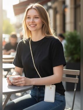 CoCoCrush White GWP Novelty Phone/Card Case Crossbody